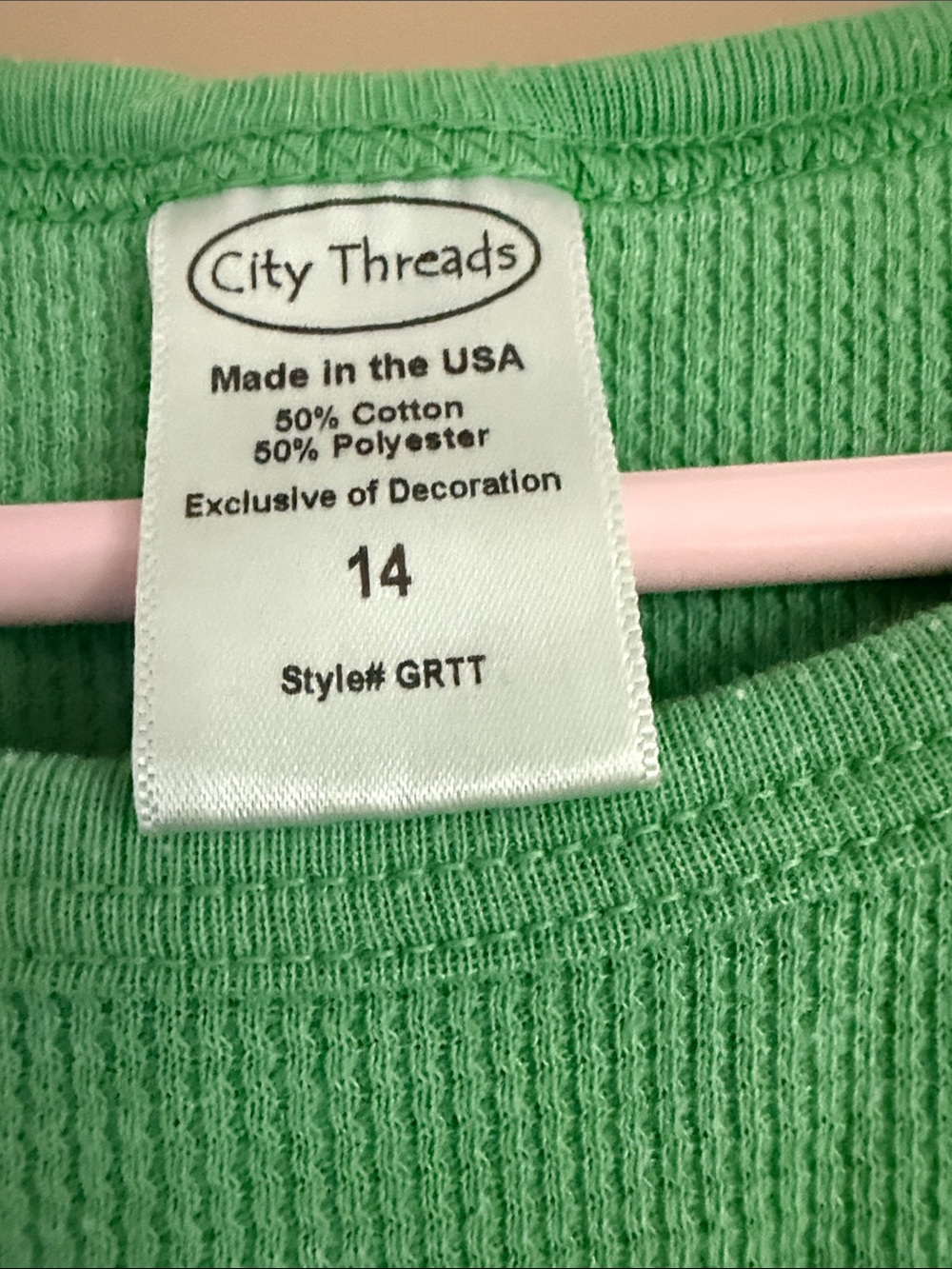 City Threads Spring Green Ribbed Knit Long Sleeve Top - Picture 2 of 6